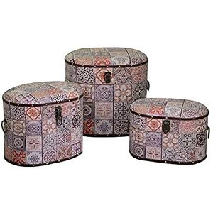 Vacchetti Giuseppe Vacchetti 3813610000 set med 3 resväskor i syntetiskt läder, flerfärgad, medium, Vacchetti Giuseppe Vacchetti 3813610000 set med 3 resväskor i syntetiskt läder, flerfärgad, medium,