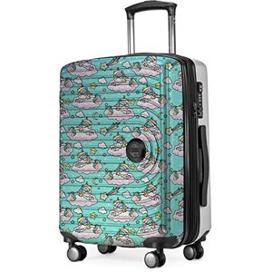 Hauptstadtkoffer Mitten, Enhörning vit, Motiv-Koffer, Trolley med hårt skal Hauptstadtkoffer Mitten, Enhörning vit, Motiv-Koffer, Trolley med hårt skal