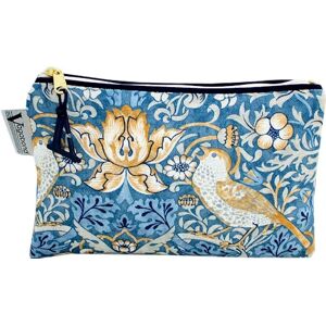 Vagabond Bags Ltd William Morris jordgubbtjuv sminkväska, BLÅ, 18cm x 12.5cm x 1.5cm, Mjuk väska med dragkedja Vagabond Bags Ltd William Morris jordgubbtjuv sminkväska, BLÅ, 18cm x 12.5cm x 1.5cm, Mjuk väska med dragkedja