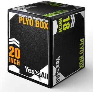 Yes4All Soft Wooden Core Unisex Vuxen UYSN Mjuk Plyo-Box, b. 20/18/16, A. Version sport svart, 50,8 x 45,7 x 40,6 cm Yes4All Soft Wooden Core Unisex Vuxen UYSN Mjuk Plyo-Box, b. 20/18/16, A. Version sport svart, 50,8 x 45,7 x 40,6 cm