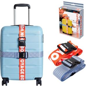 FISURA Original Bagagebälte med Bon Voyage Budskap Bagage Säkerhetsbälten Bagage Tillbehör Resväska Tillbehör Justerbar Längd 1–2 meter FISURA Original Bagagebälte med Bon Voyage Budskap Bagage Säkerhetsbälten Bagage Tillbehör Resväska Tillbehör Justerbar Längd 1–2 meter