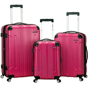 Rockland hårt utbyggbart bagage med spinner-hjul, flerfärgad, Magenta, En storlek, London hårt fodral med svängbart hjul Rockland hårt utbyggbart bagage med spinner-hjul, flerfärgad, Magenta, En storlek, London hårt fodral med svängbart hjul