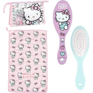 CERDÁ LIFE'S LITTLE MOMENTS Hello Kitty necessär för resor, tillbehör med kam, handduk och väska för Hello Kitty, necessär för resor eller skola, rosa, transparent sminkväska med dragkedja CERDÁ LIFE'S LITTLE MOMENTS Hello Kitty necessär för resor, tillbehör med kam, handduk och väska för Hello Kitty, necessär för resor eller skola, rosa, transparent sminkväska med dragkedja