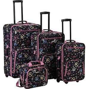 Rockland Moderiktigt, expanderbart, upprätt bagageset med mjuka sidor, 4-Piece Set (14/20/24/28) Rockland Moderiktigt, expanderbart, upprätt bagageset med mjuka sidor, 4-Piece Set (14/20/24/28)