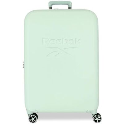 Reebok Franklin kabinväska, resväskeset, tillverkad av ABS, ett robust och lätt material, TSA-stängning, fyra flerriktade vridbara dubbla hjul, av Joumma Bags, Mint, 48 cm x 70 cm x 28 cm, medium Reebok Franklin kabinväska, resväskeset, tillverkad av ABS, ett robust och lätt material, TSA-stängning, fyra flerriktade vridbara dubbla hjul, av Joumma Bags, Mint, 48 cm x 70 cm x 28 cm, medium