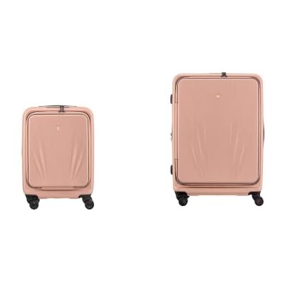 WENGER Skyon 2-delad bagageset, handbagage + L resväska, hårt skal, 35 (45) L + 103 (120) L, fack för bärbar dator och surfplatta, Rosé WENGER Skyon 2-delad bagageset, handbagage + L resväska, hårt skal, 35 (45) L + 103 (120) L, fack för bärbar dator och surfplatta, Rosé