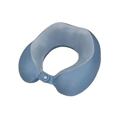 American Tourister Travel Accessories Resekudde med memory foam, ergonomisk och bekväm nackkudde för flygplan, bil och tåg, 30 cm, Blå (Stone Blue/Blue) American Tourister Travel Accessories Resekudde med memory foam, ergonomisk och bekväm nackkudde för flygplan, bil och tåg, 30 cm, Blå (Stone Blue/Blue)