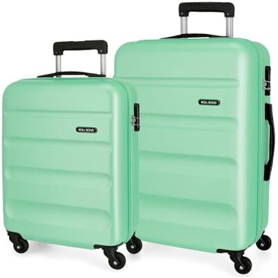 ROLL ROAD Flex Resväska Set Grön 55/65 cm Hårt ABS Sidokombinationslås 91L 5,74 kg 4 Hjul Bagage Hand, grön, Talla única, Bagageset ROLL ROAD Flex Resväska Set Grön 55/65 cm Hårt ABS Sidokombinationslås 91L 5,74 kg 4 Hjul Bagage Hand, grön, Talla única, Bagageset