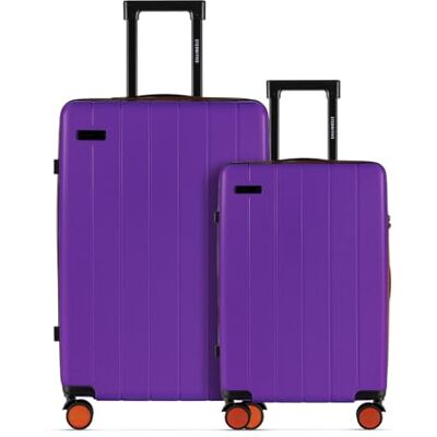 ETERNITIVE – hårt skal set 2 delar resväska av ABS-bagage med TSA-lås storlek: S & M Resväska med 4 tvillinghjul 360° Trolley handbagage 37 l 60 l lila, lila, Set Cabin and Medium, Set – 2 ETERNITIVE – hårt skal set 2 delar resväska av ABS-bagage med TSA-lås storlek: S & M Resväska med 4 tvillinghjul 360° Trolley handbagage 37 l 60 l lila, lila, Set Cabin and Medium, Set – 2