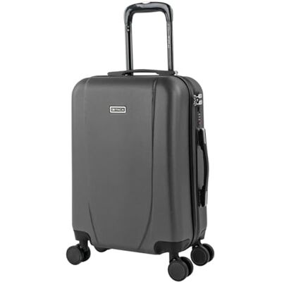 ITACA Kabinväska, Handbagage, 55x40x20, Lätt Vikt Och 4 Hjul Stilren Trolley Med Och Hårda Skalet För Säker Och Smidig Resa, Utökningsbar Kompatibel med Ryanair, Antracit ITACA Kabinväska, Handbagage, 55x40x20, Lätt Vikt Och 4 Hjul Stilren Trolley Med Och Hårda Skalet För Säker Och Smidig Resa, Utökningsbar Kompatibel med Ryanair, Antracit
