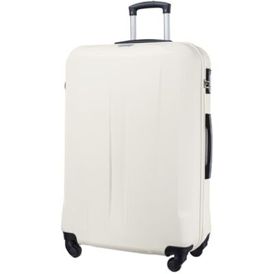 PUCCINI Resväska Paris hårt skal handbagage vagn lätt resväska med 4 hjul S-M-L-XL, Vit, XL, Stor resväska PUCCINI Resväska Paris hårt skal handbagage vagn lätt resväska med 4 hjul S-M-L-XL, Vit, XL, Stor resväska