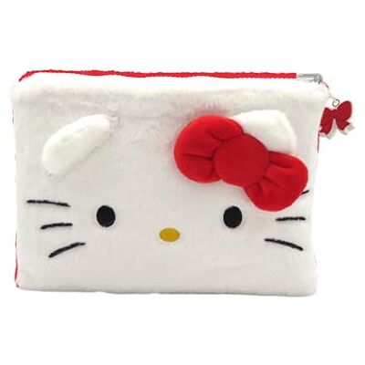 CYPBRANDS CyP Brands Hello Kitty, Sanrio, Necessär, toalettväska, plysch, vändbar, Kuromi och Hello Kitty, svart och vit, officiell produkt, vit/svart, Sanrio Hello Kitty Necessär Plysch Hello Kitty + Kuromi CYPBRANDS CyP Brands Hello Kitty, Sanrio, Necessär, toalettväska, plysch, vändbar, Kuromi och Hello Kitty, svart och vit, officiell produkt, vit/svart, Sanrio Hello Kitty Necessär Plysch Hello Kitty + Kuromi