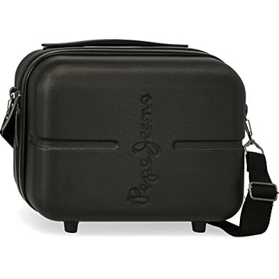 Pepe Jeans Highlight, kabin-necessär, bagage, insida med två fack, tillverkad av slitstarkt och lätt ABS-material. Joumma Bags, svart, 29x21x15 cms, smink väska Pepe Jeans Highlight, kabin-necessär, bagage, insida med två fack, tillverkad av slitstarkt och lätt ABS-material. Joumma Bags, svart, 29x21x15 cms, smink väska