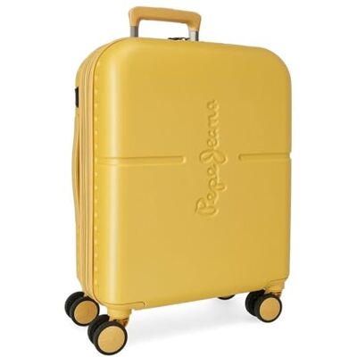 Pepe Jeans Highlight, kabinväska, bagage, insida med två fack, tillverkad av slitstarkt och lätt ABS-material, 4 roterande hjul, integrerat TSA-lås. Inbyggd USB-port., ockra, M, Expanderbar resväska Pepe Jeans Highlight, kabinväska, bagage, insida med två fack, tillverkad av slitstarkt och lätt ABS-material, 4 roterande hjul, integrerat TSA-lås. Inbyggd USB-port., ockra, M, Expanderbar resväska