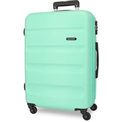 ROLL ROAD Flex resväska stor grön 51x74x28 cm styv ABS kombinationslås 91L 3,8 kg 4 hjul ROLL ROAD Flex resväska stor grön 51x74x28 cm styv ABS kombinationslås 91L 3,8 kg 4 hjul