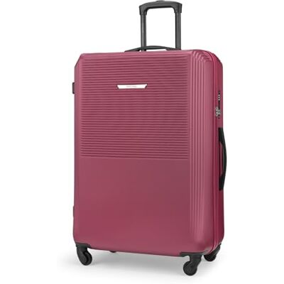 PUCCINI Resväska San Diego hårt fodral handbagage vagn lätt resväska med 4 hjul M-L-XL, Vinröd, XL, Stor resväska PUCCINI Resväska San Diego hårt fodral handbagage vagn lätt resväska med 4 hjul M-L-XL, Vinröd, XL, Stor resväska