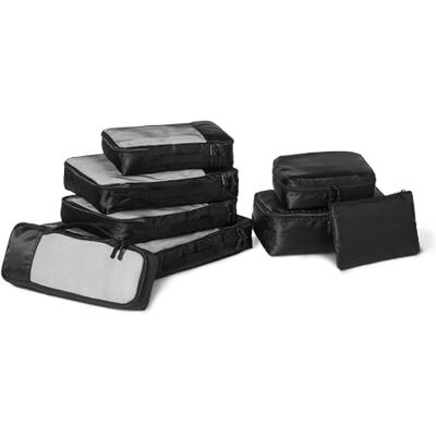 Amazon Essentials ultralätta packkuber packningsorganiserare svart 8-pack svart, 8-pack, ultralätt kompression, Svart, 8pack, Ultralätt kompression Amazon Essentials ultralätta packkuber packningsorganiserare svart 8-pack svart, 8-pack, ultralätt kompression, Svart, 8pack, Ultralätt kompression