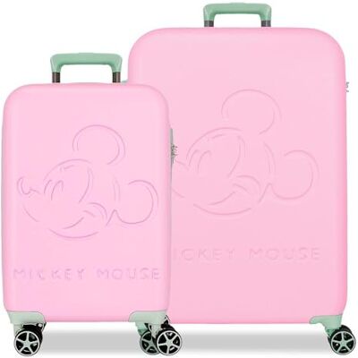 Disney Mickey Crazy Trip Resväska Set Rosa 55/65 cm Hård 5,65 kg stängning TSA ABS 5,65 kg 114,81 L utdragbart handbagage, Rosa, Talla única, Bagageset Disney Mickey Crazy Trip Resväska Set Rosa 55/65 cm Hård 5,65 kg stängning TSA ABS 5,65 kg 114,81 L utdragbart handbagage, Rosa, Talla única, Bagageset