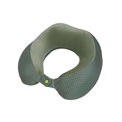 American Tourister Travel Accessories Resekudde med memory foam, ergonomisk och bekväm nackkudde för flygplan, bil och tåg, 30 cm, Grön (Olive/Lime) American Tourister Travel Accessories Resekudde med memory foam, ergonomisk och bekväm nackkudde för flygplan, bil och tåg, 30 cm, Grön (Olive/Lime)