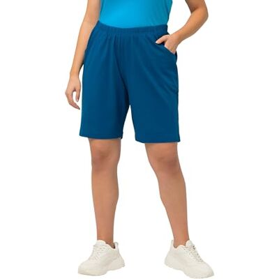 Ulla Popken Ulla popkar, kvinnor, stora storlekar, jerseyshorts, väskor, elastisk linning, blå, 36W x 32L Ulla Popken Ulla popkar, kvinnor, stora storlekar, jerseyshorts, väskor, elastisk linning, blå, 36W x 32L