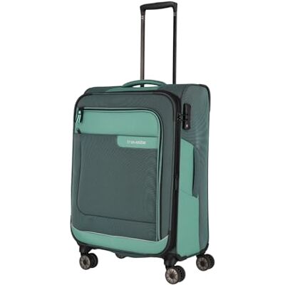 Travelite resväska set 4 delar mjukt skal 4 rullar, Eukalyptus (grön), Trolley M erw. (67 cm), Resväska med 4 hjul Travelite resväska set 4 delar mjukt skal 4 rullar, Eukalyptus (grön), Trolley M erw. (67 cm), Resväska med 4 hjul