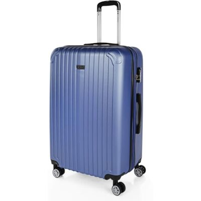 ITACA Vagn resväska, 70 cm, stor storlek XL, ABS. Styv, resistent, robust och lätt. Stor kapacitet. Teleskophandtag, 2 infällbara handtag, 4 hjul, Blå Safir ITACA Vagn resväska, 70 cm, stor storlek XL, ABS. Styv, resistent, robust och lätt. Stor kapacitet. Teleskophandtag, 2 infällbara handtag, 4 hjul, Blå Safir