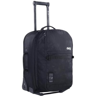 EVOC TERMINAL BAG 40+20 l resväska, resväska med ansluten ryggsäck (teleskophandtag, utbytbara skatehjul, extra lätt, handbagagestorlek, stabil EVA-bottenkonstruktion), svart EVOC TERMINAL BAG 40+20 l resväska, resväska med ansluten ryggsäck (teleskophandtag, utbytbara skatehjul, extra lätt, handbagagestorlek, stabil EVA-bottenkonstruktion), svart