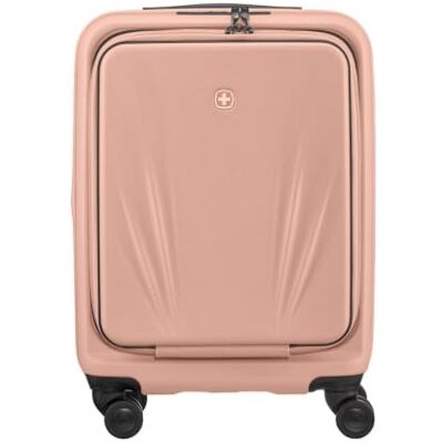 WENGER Skyon Carry On Hard Shell Suitcase, S, Trolley, 35 (45) L, Laptop and Tablet Compartment, Security Lock, Travel Holiday, Rosé WENGER Skyon Carry On Hard Shell Suitcase, S, Trolley, 35 (45) L, Laptop and Tablet Compartment, Security Lock, Travel Holiday, Rosé