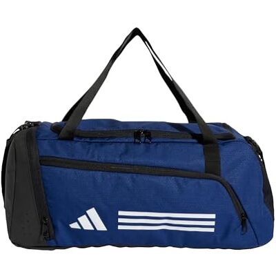 adidas Unisex Vuxen Essentials 3-Stripes Duffel Bag, dark blue/white, S adidas Unisex Vuxen Essentials 3-Stripes Duffel Bag, dark blue/white, S