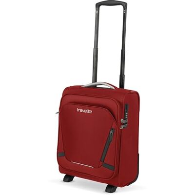 Travelite Handbagageväska med 2 hjul för EasyJet, Vueling Wizz, integrerat kombinationslås, ombordtrolley jetpack: Kompakt mjukt bagage med fästfunktion, 40 x 30 x 20 cm, 21 l, 1,7 kg, röd, Handgepäck Travelite Handbagageväska med 2 hjul för EasyJet, Vueling Wizz, integrerat kombinationslås, ombordtrolley jetpack: Kompakt mjukt bagage med fästfunktion, 40 x 30 x 20 cm, 21 l, 1,7 kg, röd, Handgepäck