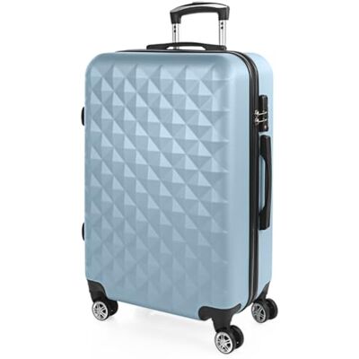ITACA Resväska Med Hårt Skal i ABS Lätt Bagage Med 4 Spinnerhjul, Teleskophandt ITACA Resväska Med Hårt Skal i ABS Lätt Bagage Med 4 Spinnerhjul, Teleskophandt