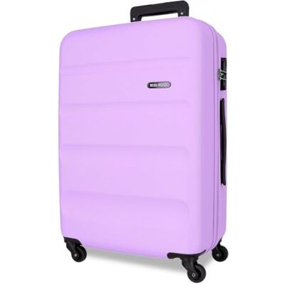 ROLL ROAD Flexibel resväska tillverkad av ABS, ett material, sidokombinationslås med 4 dubbla hjul, handbagage, bekväm insida med ett fack, Lila, 51x75x28cm, Stor resväska ROLL ROAD Flexibel resväska tillverkad av ABS, ett material, sidokombinationslås med 4 dubbla hjul, handbagage, bekväm insida med ett fack, Lila, 51x75x28cm, Stor resväska