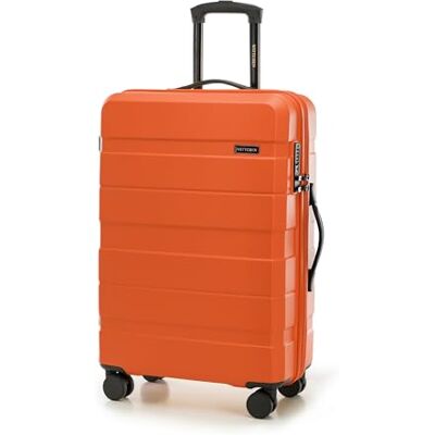 WITTCHEN COMODO Line Medium Luggage Trolley Resväska Transportväska med 4 hjul Kombinationslås Orange WITTCHEN COMODO Line Medium Luggage Trolley Resväska Transportväska med 4 hjul Kombinationslås Orange