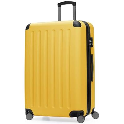 Hauptstadtkoffer Spree Stor resväska med hårdskal, TSA, 4 dubbla hjul, trolley, rullväska, volymexpansion, 75 cm, 119 liter, gul Hauptstadtkoffer Spree Stor resväska med hårdskal, TSA, 4 dubbla hjul, trolley, rullväska, volymexpansion, 75 cm, 119 liter, gul