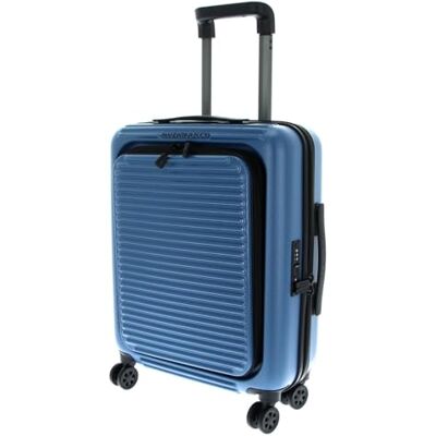 Mandarina Duck Tank CASE Trolley Cabin W/Framficka, Kina blå, Linea iconica di in polkarbonato Mandarina Duck Tank CASE Trolley Cabin W/Framficka, Kina blå, Linea iconica di in polkarbonato