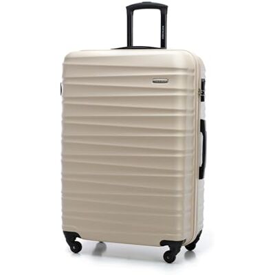 WITTCHEN GROOVE Line Stor resväska Lätt resväska Resväska Hårt bagage ABS Nummerlås Teleskophandtag 4 länkhjul Storlek L Beige SAS/Ryanair/Norwegian/Wizz Air/BRA/Sunclass Airliness WITTCHEN GROOVE Line Stor resväska Lätt resväska Resväska Hårt bagage ABS Nummerlås Teleskophandtag 4 länkhjul Storlek L Beige SAS/Ryanair/Norwegian/Wizz Air/BRA/Sunclass Airliness