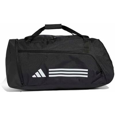 adidas Unisex Vuxen Essentials 3-Stripes Duffel Bag, black/white, L adidas Unisex Vuxen Essentials 3-Stripes Duffel Bag, black/white, L