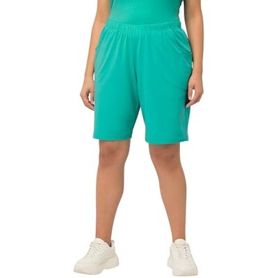 Ulla Popken Ulla popkar, kvinnor, stora storlekar, jerseyshorts, väskor, elastisk linning, Grön, 32W x 32L Ulla Popken Ulla popkar, kvinnor, stora storlekar, jerseyshorts, väskor, elastisk linning, Grön, 32W x 32L