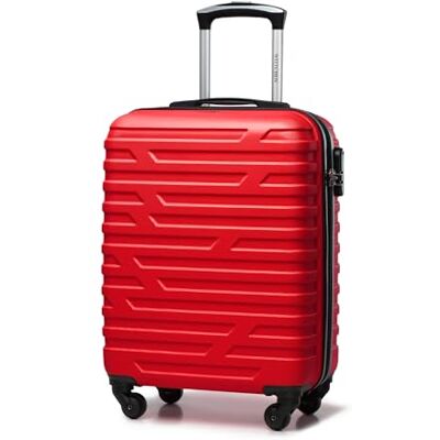WITTCHEN A-Line handbagage Resväska kabinbagage, rullväska ABS-hårdskaff med 4 svängbara hjul kombinationslås teleskophandtag Röd SAS/Ryanair/Norwegian/Wizz Air/BRA/Sunclass Airliness WITTCHEN A-Line handbagage Resväska kabinbagage, rullväska ABS-hårdskaff med 4 svängbara hjul kombinationslås teleskophandtag Röd SAS/Ryanair/Norwegian/Wizz Air/BRA/Sunclass Airliness