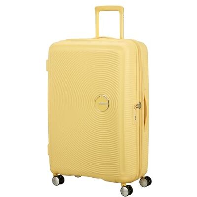American Tourister Soundbox Spinner incheckningsväska, 77 cm Pastellgul, expanderbar hård väska, 77H x 51.5W x 29.5D cm, 97/110 L, 4.2 kg, med TSA-lås American Tourister Soundbox Spinner incheckningsväska, 77 cm Pastellgul, expanderbar hård väska, 77H x 51.5W x 29.5D cm, 97/110 L, 4.2 kg, med TSA-lås