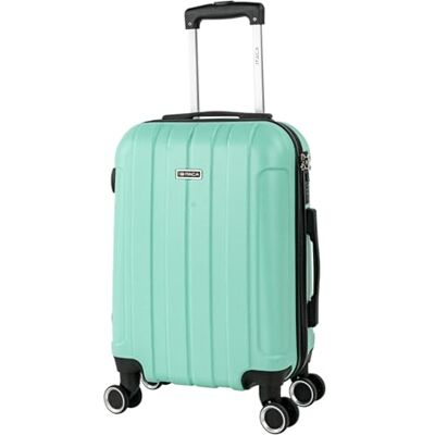 ITACA Kabinväska, Handbagage, 55x35x20, Lätt Vikt Och 4 Hjul Stilren Trolley Med Och Hårda Skalet För Säker Och Smidig Resa, Mynta ITACA Kabinväska, Handbagage, 55x35x20, Lätt Vikt Och 4 Hjul Stilren Trolley Med Och Hårda Skalet För Säker Och Smidig Resa, Mynta
