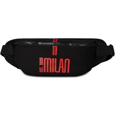 Milan Midjeväska för pojkar, röd svart, med justerbar midjerem, resor och fritid, Svart, Modern Milan Midjeväska för pojkar, röd svart, med justerbar midjerem, resor och fritid, Svart, Modern
