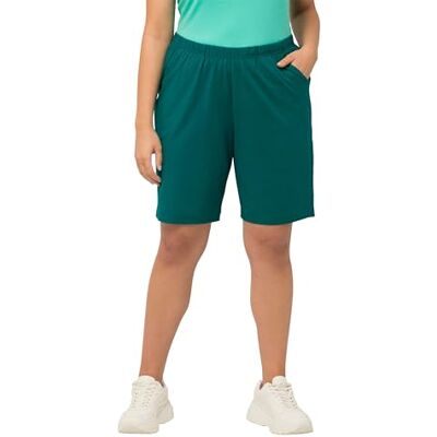 Ulla Popken Ulla popkar, kvinnor, stora storlekar, jerseyshorts, väskor, elastisk linning, Grön, 36W x 32L Ulla Popken Ulla popkar, kvinnor, stora storlekar, jerseyshorts, väskor, elastisk linning, Grön, 36W x 32L