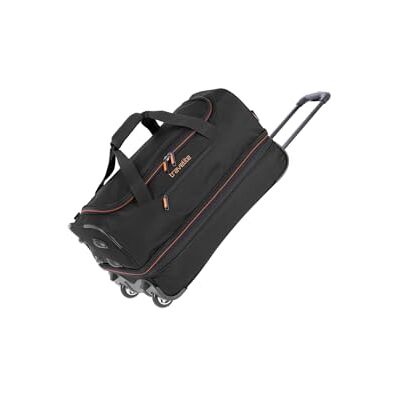 Travelite 2-hjuls trolley resväska storlek L med stretchveck, bagageserie bas: mjukt bagage resväska med hjul med extra volym, 096276, Svart/orange, 55 cm, resväska med hjul Travelite 2-hjuls trolley resväska storlek L med stretchveck, bagageserie bas: mjukt bagage resväska med hjul med extra volym, 096276, Svart/orange, 55 cm, resväska med hjul