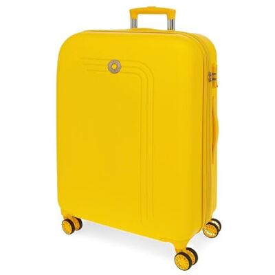 MOVOM Riga Resväska Stor Gul 56x80x29 cms Stelt ABS Stängning TSA 91L 4,7 kg 4 Dubbla hjul, Gul, Talla única, Stor resväska MOVOM Riga Resväska Stor Gul 56x80x29 cms Stelt ABS Stängning TSA 91L 4,7 kg 4 Dubbla hjul, Gul, Talla única, Stor resväska