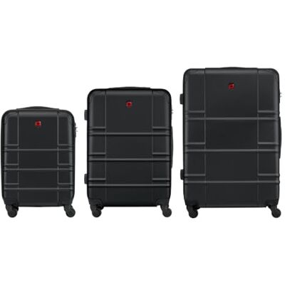 WENGER Itinera 3 Piece Luggage Set, Carry On + M + L, Hard Shell Suitcase, 33 L + 62 L +99 L, Trolley, Women/Men, Travel WENGER Itinera 3 Piece Luggage Set, Carry On + M + L, Hard Shell Suitcase, 33 L + 62 L +99 L, Trolley, Women/Men, Travel