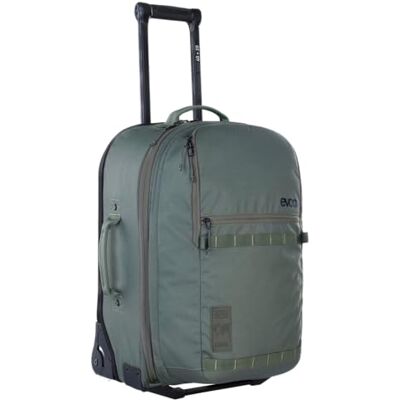 EVOC TERMINAL BAG 40+20l resväska, resväska med ansluten ryggsäck (teleskophandtag, utbytbara skatehjul, extra lätt, handbagagestorlek, stabil EVA-bottenkonstruktion), Dark Olive EVOC TERMINAL BAG 40+20l resväska, resväska med ansluten ryggsäck (teleskophandtag, utbytbara skatehjul, extra lätt, handbagagestorlek, stabil EVA-bottenkonstruktion), Dark Olive