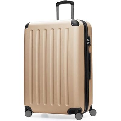 Hauptstadtkoffer Spree Stor resväska med hårdskal, TSA, 4 dubbla hjul, trolley, rullväska, volymexpansion, 75 cm, 119 liter, champagnefärgad Hauptstadtkoffer Spree Stor resväska med hårdskal, TSA, 4 dubbla hjul, trolley, rullväska, volymexpansion, 75 cm, 119 liter, champagnefärgad