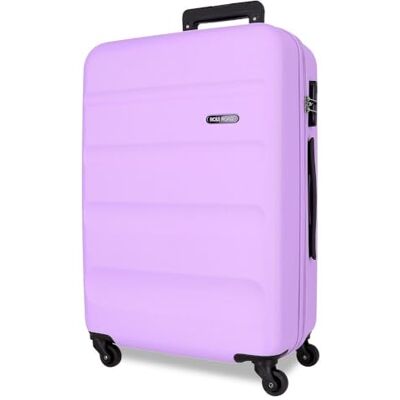 ROLL ROAD Flexibel resväska tillverkad av ABS, ett material, sidokombinationslås med 4 dubbla hjul, handbagage, bekväm insida med ett fack, Lila, 46x65x25cm, medium resväska ROLL ROAD Flexibel resväska tillverkad av ABS, ett material, sidokombinationslås med 4 dubbla hjul, handbagage, bekväm insida med ett fack, Lila, 46x65x25cm, medium resväska
