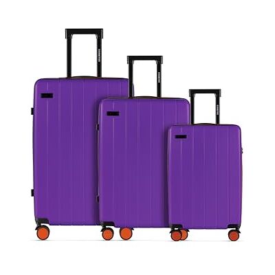 ETERNITIVE – hårt skal set 3 delar resväska av ABS-bagage med TSA-lås storlek: S, M, L Resväska med 4 tvillinghjul 360° Trolley handbagage 37 L 60 L 99 L lila, lila, Set of 3 S, M, L ETERNITIVE – hårt skal set 3 delar resväska av ABS-bagage med TSA-lås storlek: S, M, L Resväska med 4 tvillinghjul 360° Trolley handbagage 37 L 60 L 99 L lila, lila, Set of 3 S, M, L